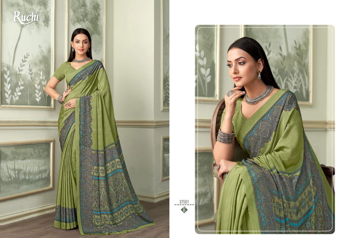 Vivanta Silk 37 By Ruchi Crepe Silk Printed Saree Wholesale Price In Surat